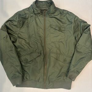 Vintage Volcom Scout Heavy Duty Men’s XL Green Peace Bomber Jacket Pockets